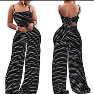 Polkadot Wide Leg Jumpsuit